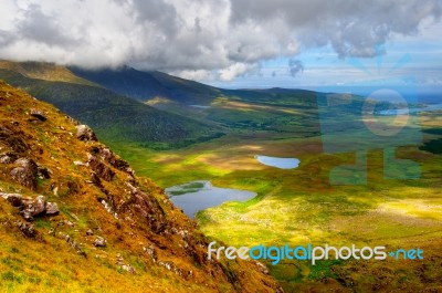 Countryside On Dingle Peninsula Stock Photo