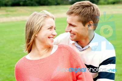 Couple Admiring Each Other Stock Photo