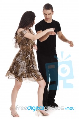 Couple  Dancing Together Stock Photo