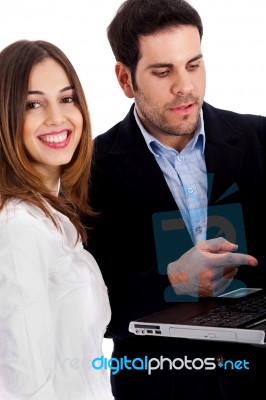 Couple Discussing Stock Photo