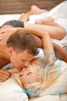 Couple During Sexual Intercourse Stock Photo