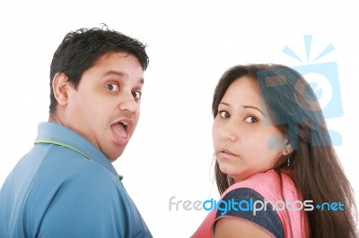 Couple Get Caught Stock Photo