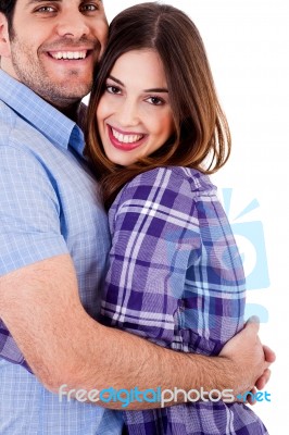 Couple Hugging Each Other Stock Photo