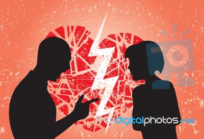 Couple In Love Having Break Up Stock Image