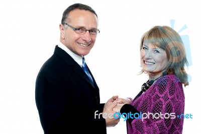 Couple In Love, Holding Hands Stock Photo