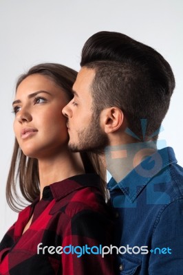 Couple In Love Isolated Stock Photo