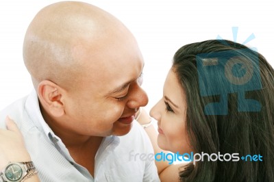 Couple Looking Each Other Stock Photo