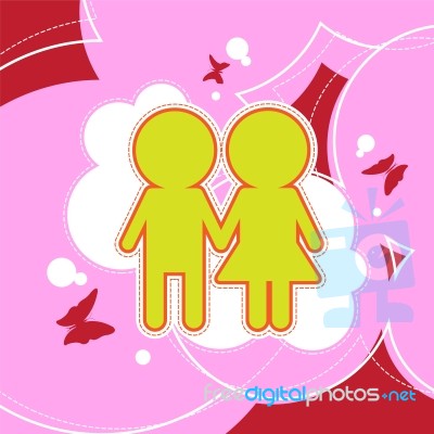 Couple Love Background Design Stock Image