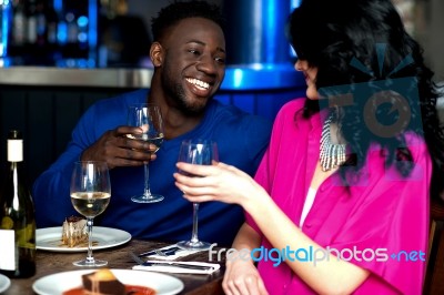 Couple On A Romantic Date Stock Photo