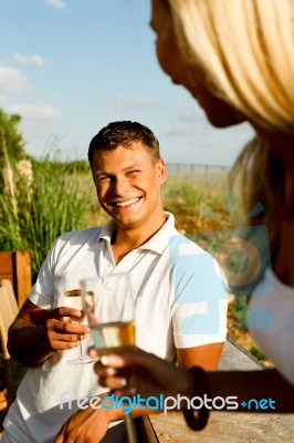 Couple Talking Stock Photo