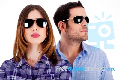 Couple Wearing Sunglasses Stock Photo