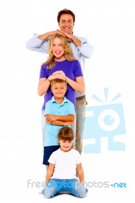 Couple With Two Children Stock Photo