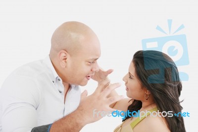 Couples Fighting Stock Photo