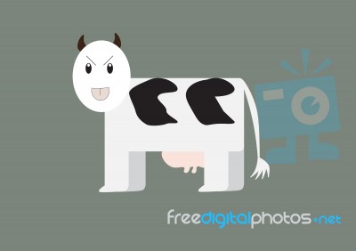 Cow Cartoon Stock Image