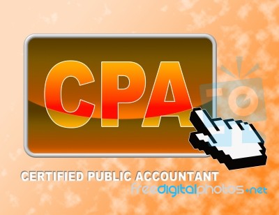 Cpa Button Means Certified Public Accountant And Auditing Stock Image