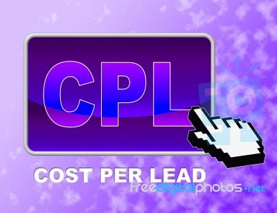 Cpl Button Means Web Site And Acquiring Stock Image