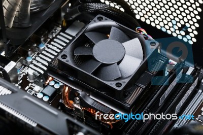 Cpu Fan Cooling Stock Photo