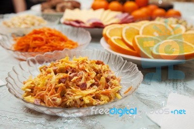 Crab Salad On A Plate Stock Photo