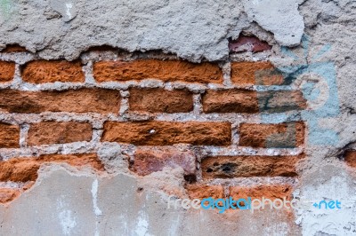 Cracked Concrete Vintage Wall Stock Photo