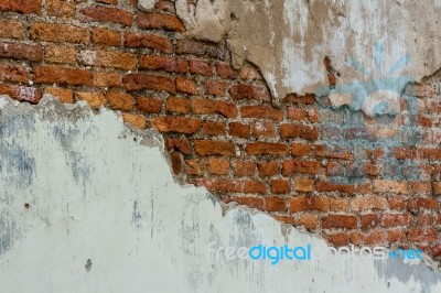 Cracked Concrete Vintage Wall Stock Photo