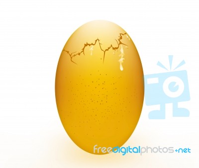 Cracked Egg Stock Image