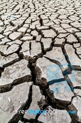 Cracked Ground Texture Stock Photo