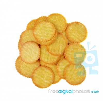 Cracker Isolated On White Background Stock Photo