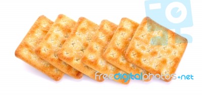 Crackers With Sugar Isolated On The White Background Stock Photo