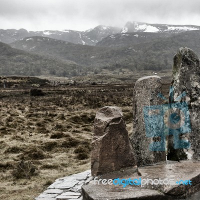 Cradle Mountain In Tasmania Stock Photo