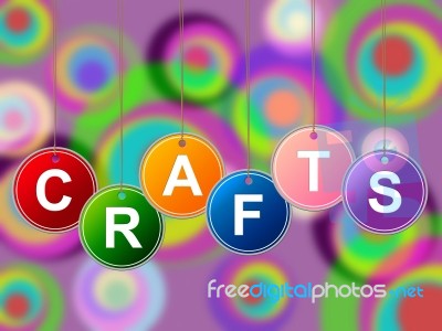 Craft Crafts Indicates Artistic Designing And Drawing Stock Image