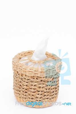 Craft Weave Tissue Paper Box Stock Photo