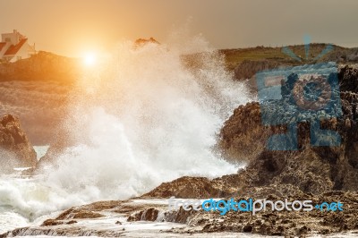 Crashing Waves Stock Photo