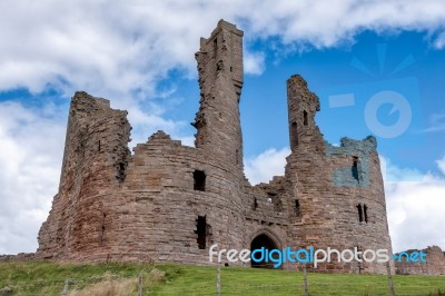 Craster, Northumberland/uk - August 18 : View Of Dunstanburgh Ca… Stock Photo