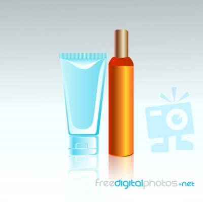 Cream Tube With Spray Stock Image