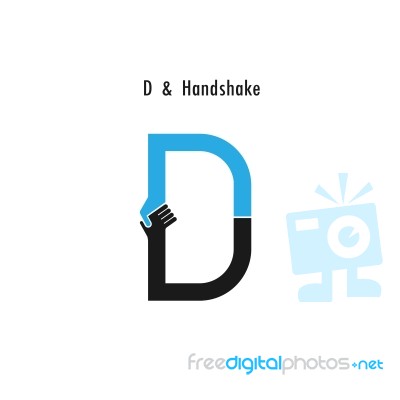 Creative D- Letter Icon Abstract Logo Design  Template.bus Stock Image