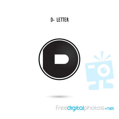 Creative D-letter Icon Abstract Logo Design.d-alphabet Symbol Stock Image