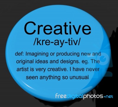 Creative Definition Button Stock Image