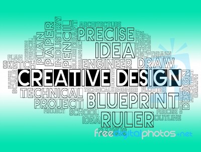 Creative Design Indicates Artwork Creativity And Visualization Stock Image