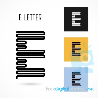 Creative E- Letter Icon Abstract Logo Design  Template Stock Image