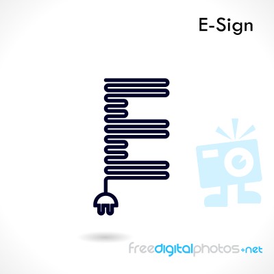 Creative E- Letter Icon Abstract Logo Design  Template Stock Image