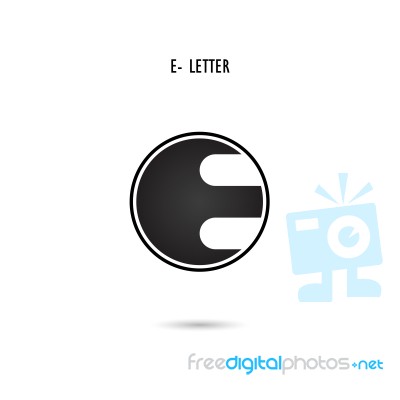 Creative E-letter Icon Abstract Logo Design.e-alphabet Symbol Stock Image