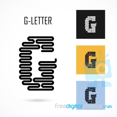 Creative G- Letter Icon Abstract Logo Design  Template Stock Image