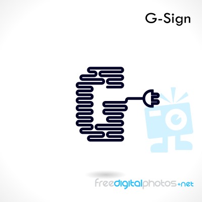 Creative G- Letter Icon Abstract Logo Design  Template Stock Image