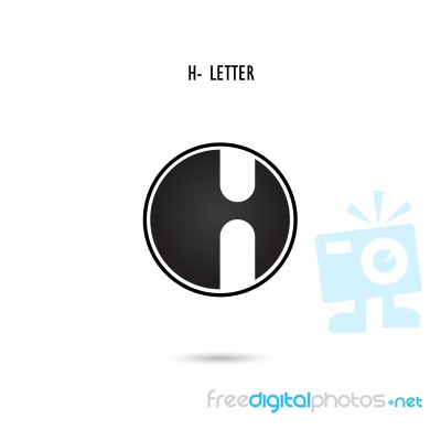 Creative H-letter Icon Abstract Logo Design.h-alphabet Symbol Stock Image