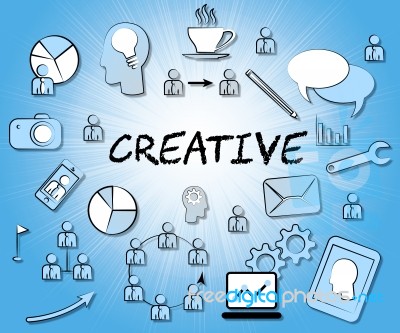 Creative Icons Shows Ideas Imagination And Concepts Stock Image