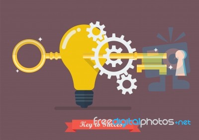 Creative Idea Key To Success Stock Image