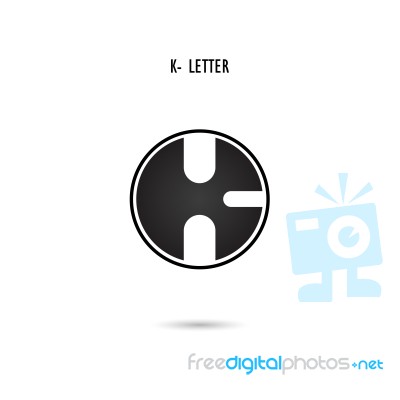 Creative K-letter Icon Abstract Logo Design.k-alphabet Symbol Stock Image