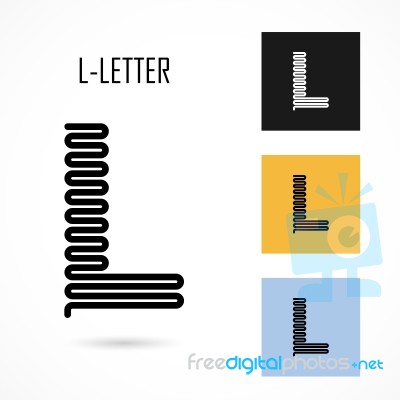 Creative L- Letter Icon Abstract Logo Design  Template Stock Image