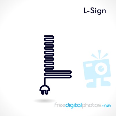 Creative L- Letter Icon Abstract Logo Design  Template Stock Image