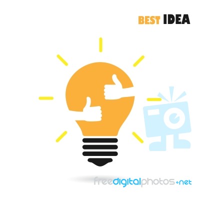 Creative Light Bulb Icon Design Stock Image